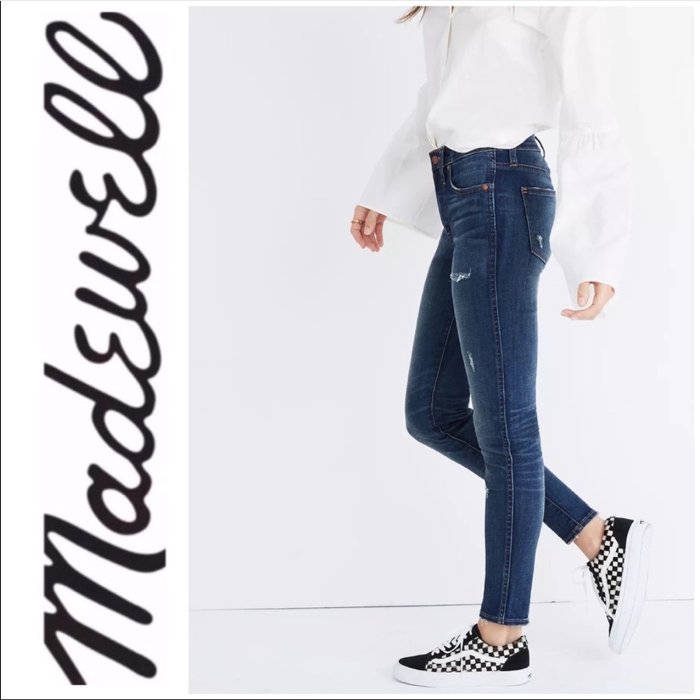 Madewell High Rise Skinny Distressed Jeans Size 28 EUC